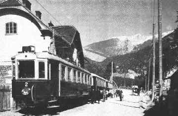 Triebwagen 2 in der Endstation Windbrücke 1927